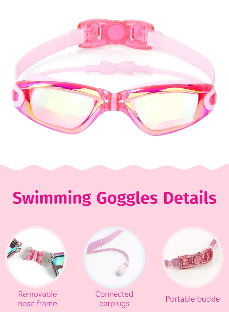 Moovant Girl's One Piece Swimdress Set, with Nose Clip, Ear Plugs, Goggle Case, and Swim Cap, Kids Complete Swimwear Kit, Waterproof Swimming Gear - Image 5