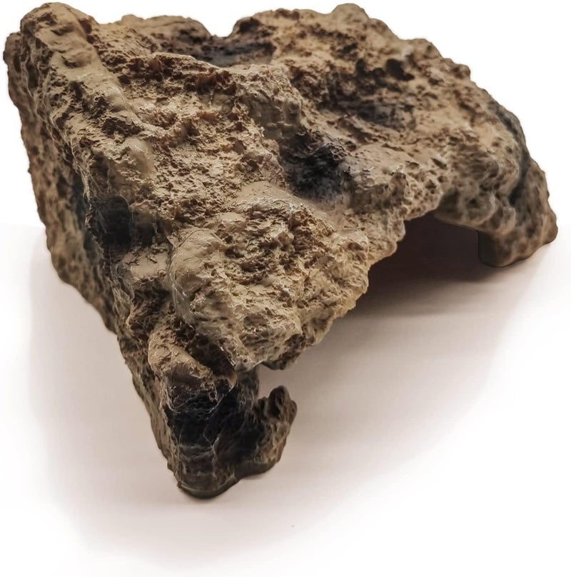 LUCOSIU Reptile Simulation Rock Cave Hideouts Terrarium Habitat Décor Bearded Dragon Hideout for Turtles Lizards Snakes Crab (Large) - Image 1