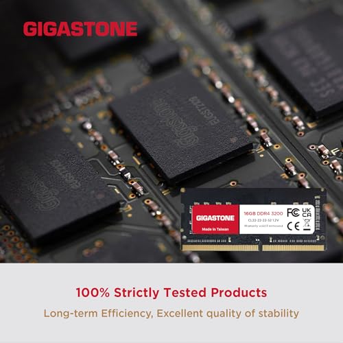 Gigastone 【ذاكرة DDR4 للكمبيوتر المحمول فقط】 مجموعة GIGASTONE 32GB (2x16GB) DDR4 3200MHz (2933MHz أو 2666MHz) PC4-25600 (PC4-23400، 21300) CL22 1.2V SODIMM 260 دبوس غير مخزن غير ECC ترقية ذاكرة الكمبيوتر المحمول عالية الأداء - Image 5