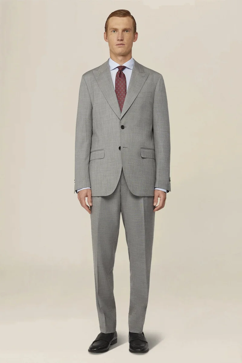 دوبل غانغر Men's single-breasted suit - Grey