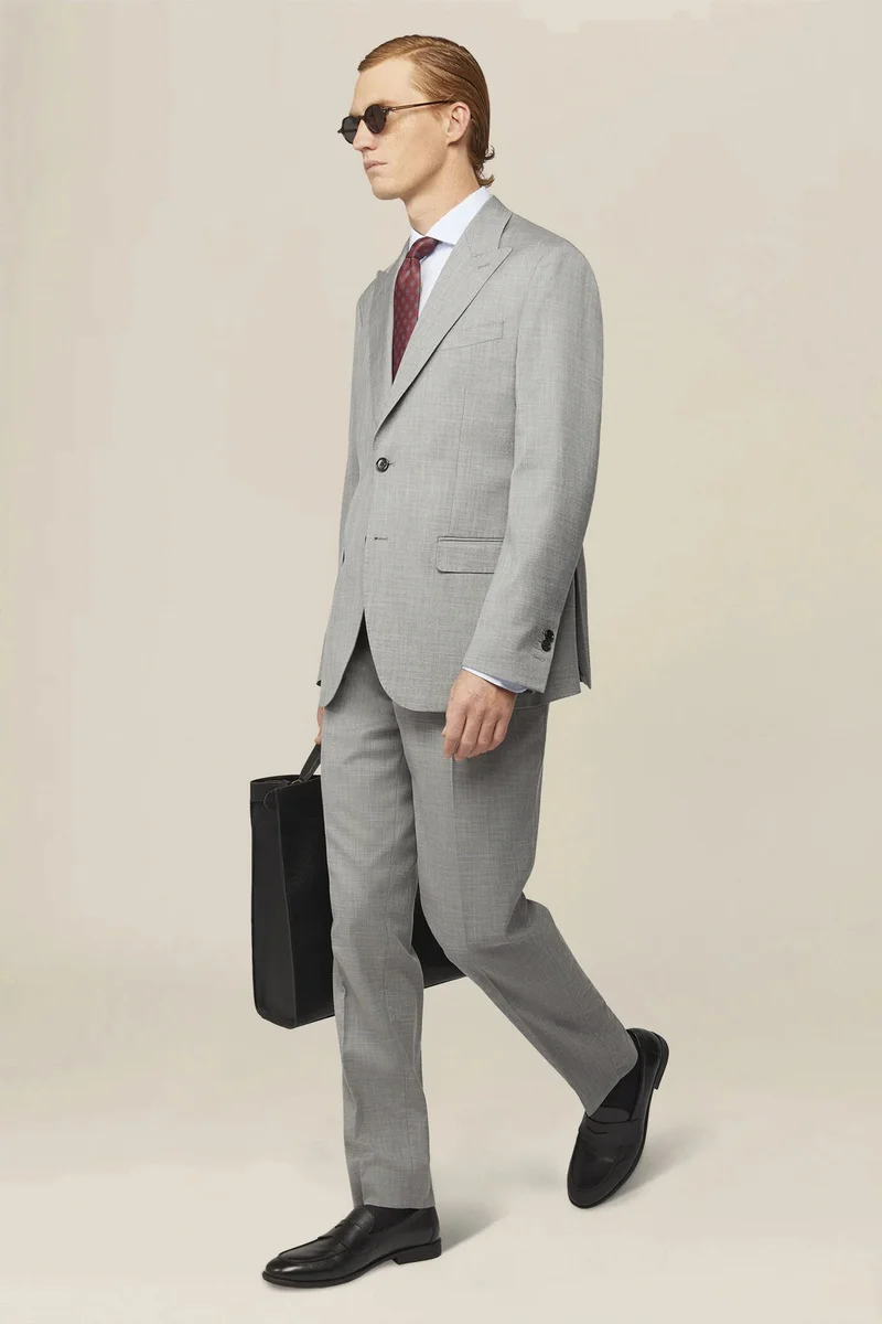 دوبل غانغر Men's single-breasted suit - Grey