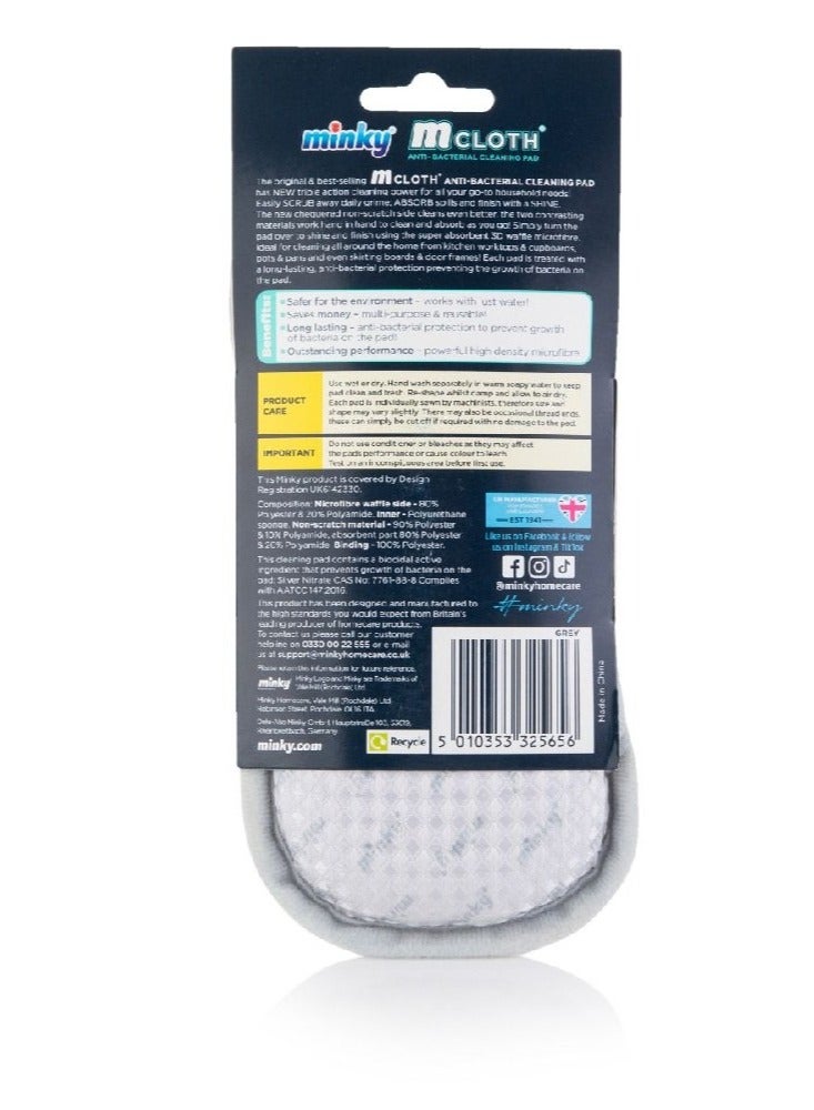 M Triple Action Antibacterial Cleaning Pad Grey