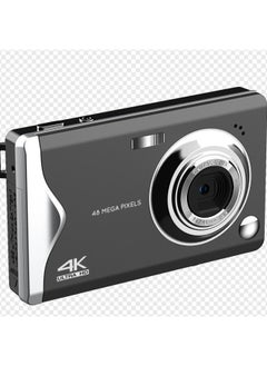 Generic 4K HD Large Screen Ccd Style Digital Camera Lightweight 48 Million Pixel Student Home Selfie Card Camera-Body Color:Standard Chinese Version, Silver And White + Card Reader Comes With Adapter + 128gb Card  - Image 2