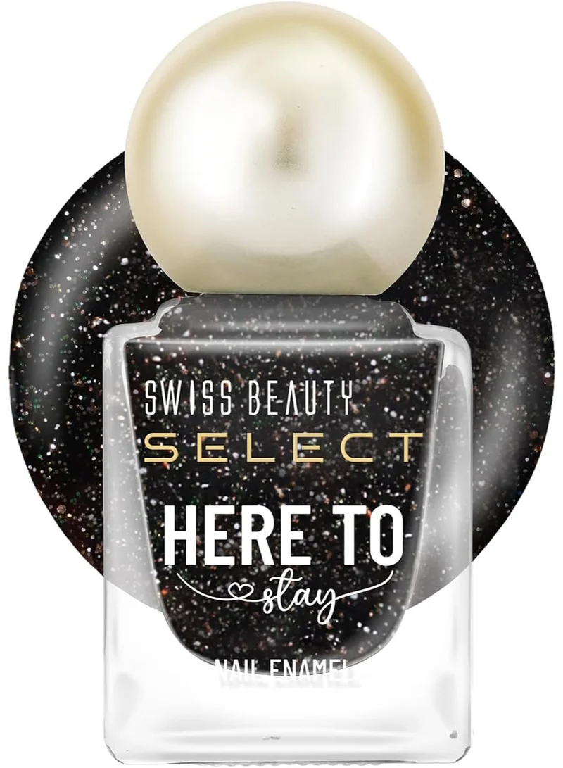 Swiss Beauty Swiss Beauty Select Here to Stay Nail Enamel with High gloss finish | Waterproof & Long-Lasting | Non - stain chip resistant | Shade- Chunky Emerald, 12ml |