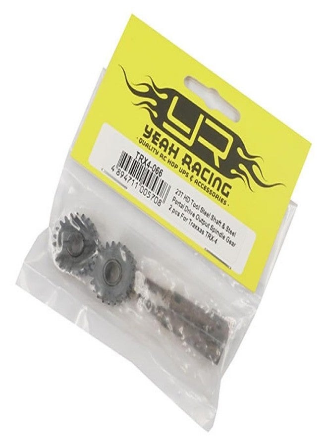 Yeah Racing 23T HD Tool Steel Shaft & Steel Portal Drive Output Spindle Gear 2pcs for Traxxas TRX-4#TRX4-066 - Image 2
