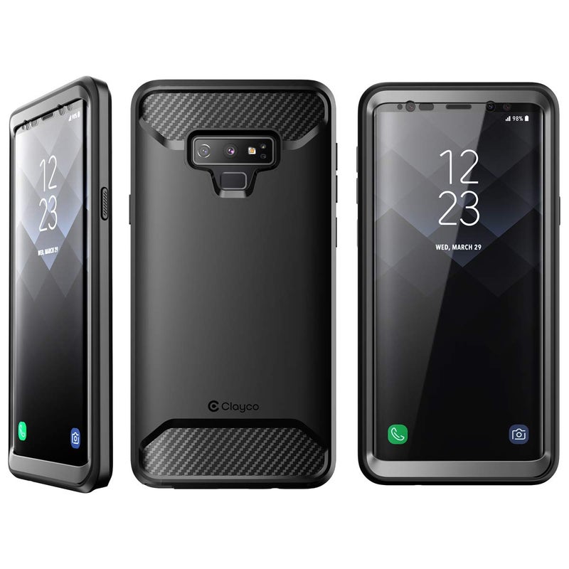 Clayco Xenon Series Case for Samsung Galaxy Note 9 (2018 Release), Full-Body Rugged Case with Built-in 3D Curved Screen Protector (Black) - Image 5