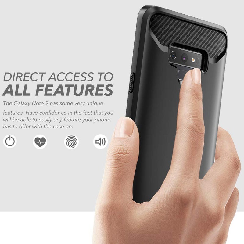 Clayco Xenon Series Case for Samsung Galaxy Note 9 (2018 Release), Full-Body Rugged Case with Built-in 3D Curved Screen Protector (Black) - Image 4