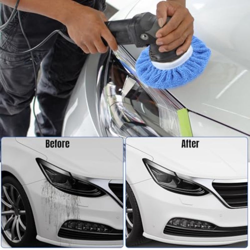 60 Pcs Car Orbital Buffer Polisher Pad Bonnets 5-6 Inch Microfiber Polishing Bonnets Pads for Car Waxing Polishing - Image 5