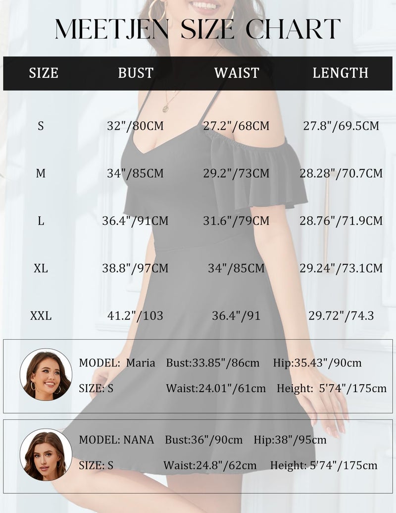 Meetjen Women's Homecoming Dress 2026 Short Prom Dresses Teens Party Summer Spaghetti Straps Bridesmaid Swing Black M - Image 5