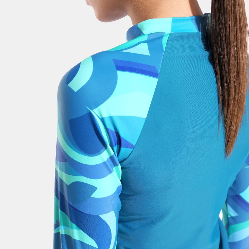 Arena Multi-Colour Women's Printed Swimming Rashguard for Women | Best Price UAE