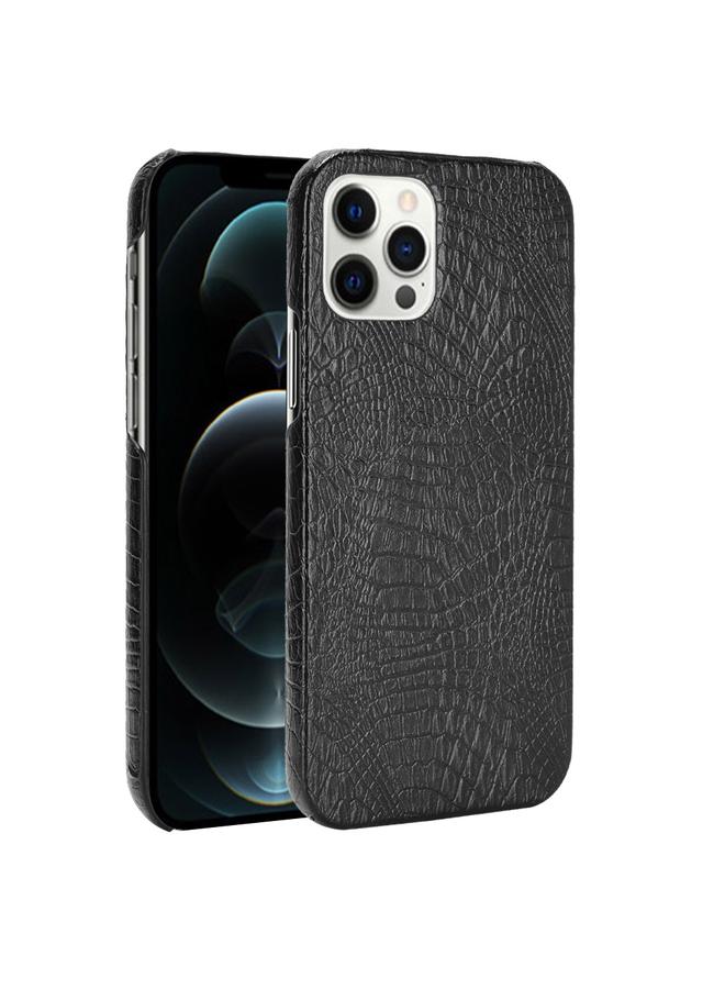 اس-توب جراب لهاتف iPhone 12 / 12 Pro مقاوم للصدمات من نسيج التمساح من البولي كربونات + جراب من البولي يوريثان - Image 1