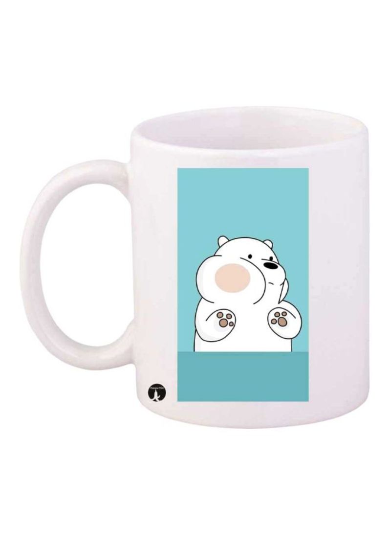 RKN Bare Bear Printed Mug White/Blue Standard Size