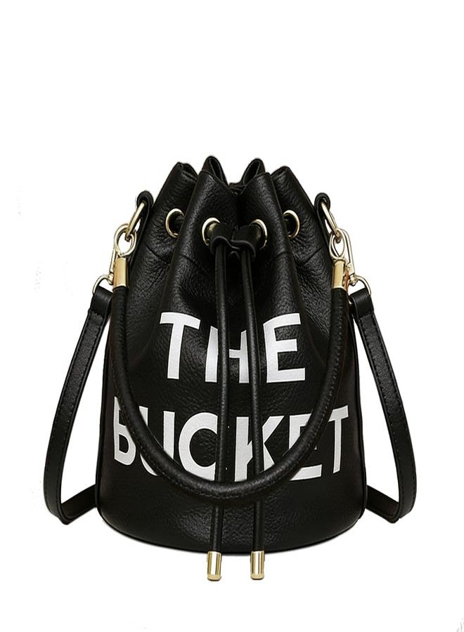 saursmehat The Bucket Bags and Purses For Women Small Drawstring Handbags Hobo Purse, Black 1 - Image 1