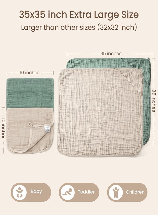 مجموعة مناشف وأغطية استحمام للأطفال من فافردي، 6 قطع، تتضمن منشفتين كبيرتين بغطاء رأس مقاس 35×35 بوصة، و4 أغطية استحمام، فائقة النعومة وعالية الامتصاص، مناسبة للمواليد الجدد والرضع والأطفال الصغار، هدية مثالية لحفلات استقبال المولود. - Image 3