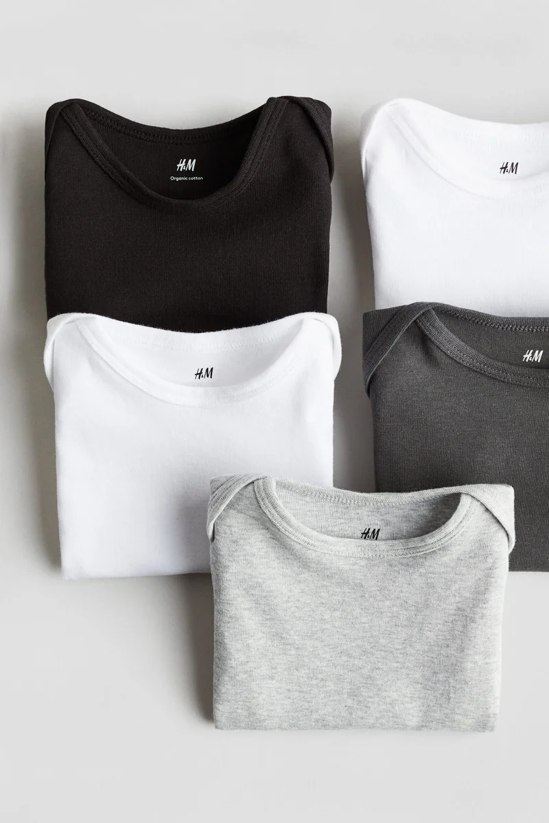 H&M 5-pack cotton bodysuits