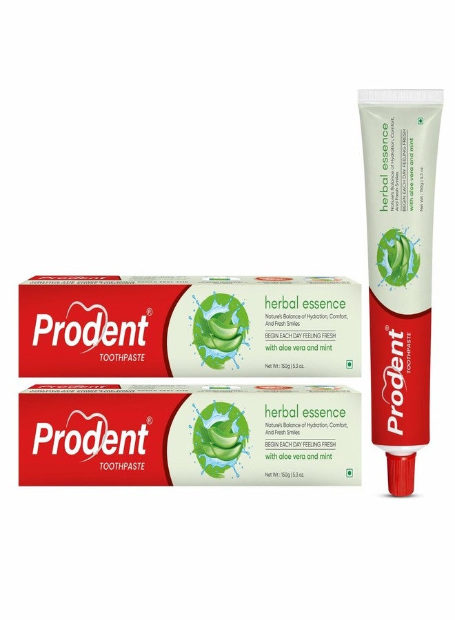 Prodent Aloe Vera & Mint Herbal Toothpaste 300g (150gm x 2) | For Gum Care, Long-Lasting Fresh Breath & Clean Teeth | Safe & Effective Oral Care - Image 1