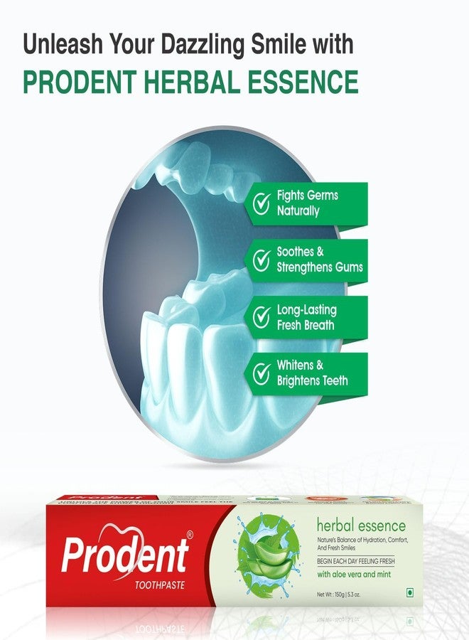 Prodent Aloe Vera & Mint Herbal Toothpaste 300g (150gm x 2) | For Gum Care, Long-Lasting Fresh Breath & Clean Teeth | Safe & Effective Oral Care - Image 4