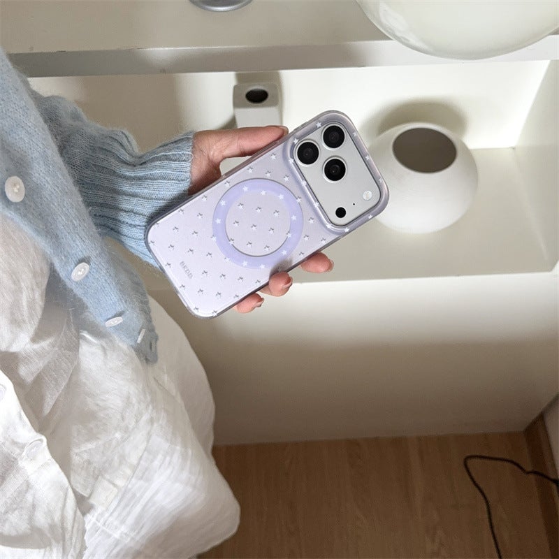 Ins Korean-Style High-End Starry Matte Magnetic Phone Case for Apple 17Promax, Suitable for 16Pro/15Pro14 - Image 4