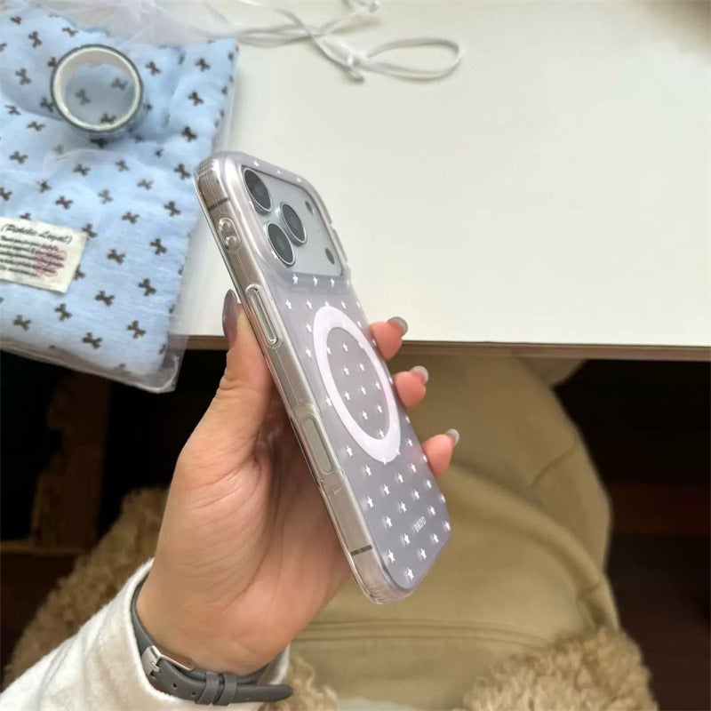 Ins Korean-Style High-End Starry Matte Magnetic Phone Case for Apple 17Promax, Suitable for 16Pro/15Pro14 - Image 5