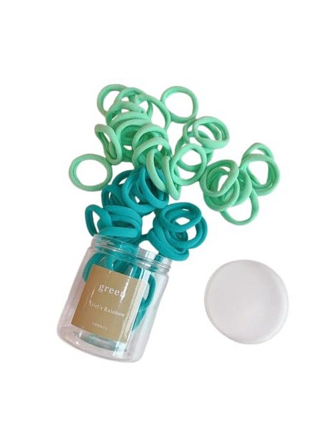 Radhya Accessories Colorful Rubberband Jar for Kids, Girls, Women Hairties Pony Grip, Daily use bands (20 pcs per Jar) (Green)