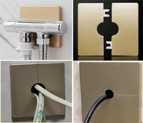 shenghang Wall Split Flange Plumbing Cover Plates Square Shower Arm Escutcheon Plate Pipe Flange Cover for Fixed Shower Head Faucet Standard Pipes (28mm/1.1in) - Image 2