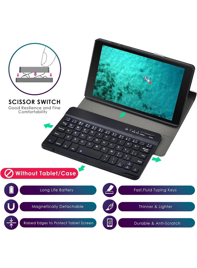 English Language Keyboard, Rechargeable Keyboard with 7 Multimedia Keys, 78 Buttons, for iOS/for/for Android Tablet - Image 3