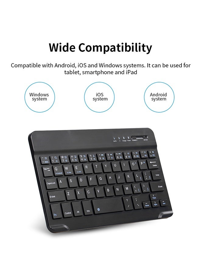 English Language Keyboard, Rechargeable Keyboard with 7 Multimedia Keys, 78 Buttons, for iOS/for/for Android Tablet - Image 4
