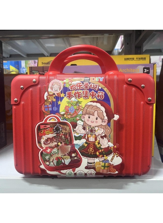 Leico Premium Upgrade Goo Card Suitcase Gift Box Hand Account Sticker Fire Paint DIY Cream Glue Decoration Treasure Box-Color:Happy Handmade Concentrated Box  - Image 1