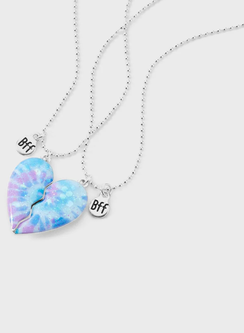 Claires Kids 2 Pack Best Friend Necklace