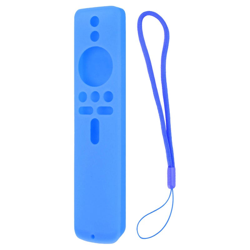 غلاف حماية سيليكون لـ Xiaomi TV Stick 4K - غلاف تحكم عن بعد مضاد للانزلاق بحبل تعليق أزرق - Image 1