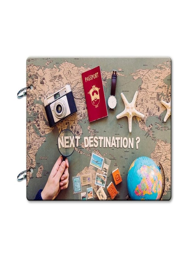 100yellow® Next Destination Travel Journal Scrapbook - Document Adventures in Photo Album| 40 A5 pages | Size : 15.2 cm x 21.5 cm |Multicolour - Image 1
