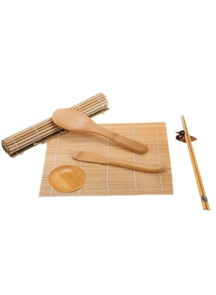 general Home Kitchen Sushi Mold Set 24 Piece Set Round Sushi Tube Bamboo Roller Blind Combo Gimbap Mold - Image 4