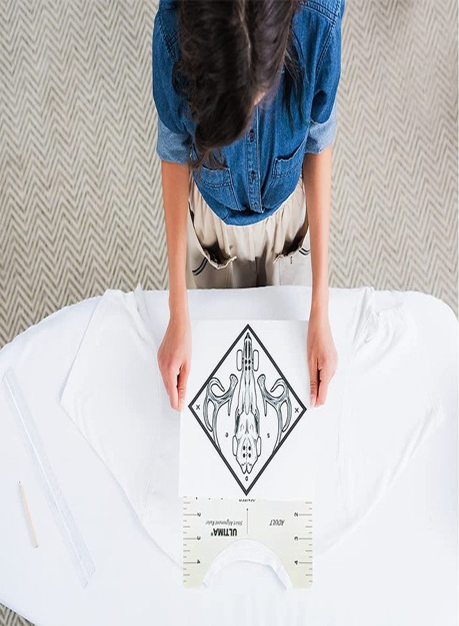 Ultima T-Shirt Alignment Guide & Centering Ruler - 4pc T Shirt Alignment Tool Used to Center Your Designs - Sizes for Adult, Youth, Toddler & Infant - Image 5
