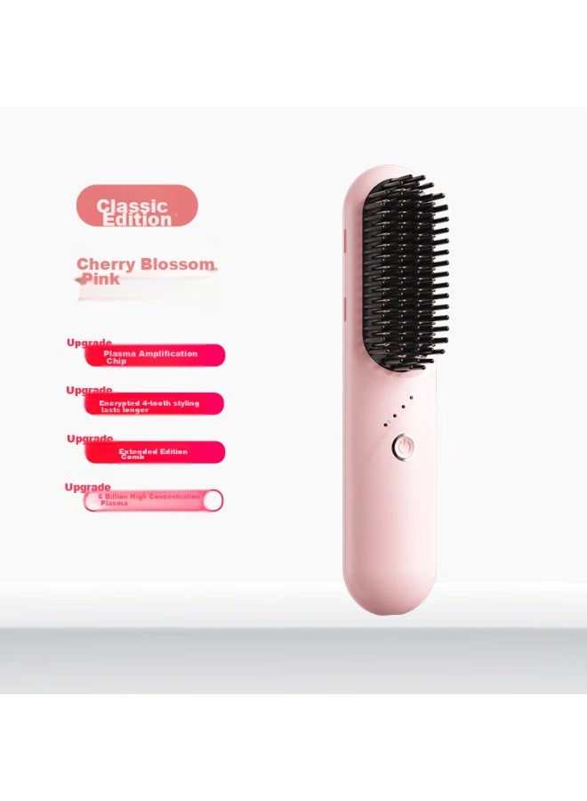 TSUYAGLA Cria Fifth Generation Wireless Straightening Brush, 6 Billion Plasma Water Moisturizing Hair Care, Constant Temperature Long-lasting Styling Without Damaging Hair, Dual-use For Straight And Curly Hair, T603 Pink, Qixi Valentine's Day Gift - Image 4