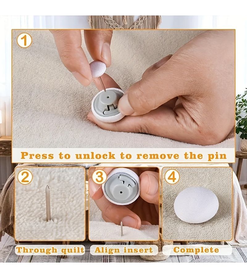 30 Pcs White Duvet Pins Clips Comforter Fasteners One Key Duvet Cover Clips Preventing Shifting For Quilts Cushions - Image 5