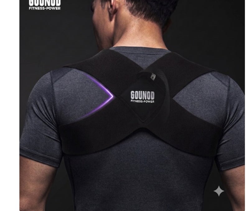 HASTE Shoulder Posture Corrector - Adjustable Back Support Trainer - Breathable - XL for 75-85kg - Black - Image 2