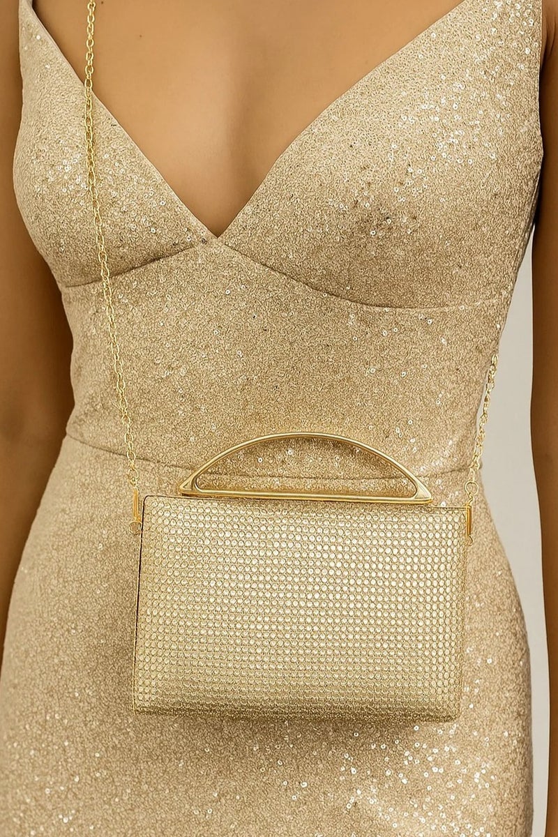 Vbranda Shiny Textured Evening Clutch Bag - VS-44 - Image 1