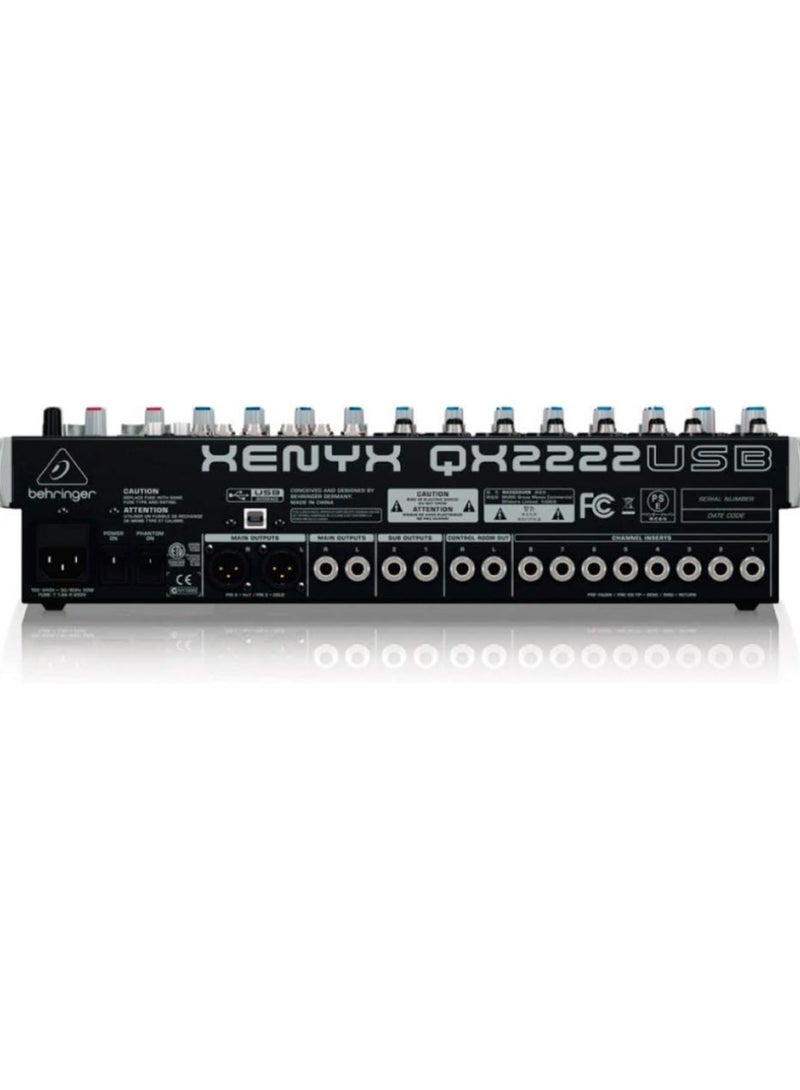 behringer Behringer XENYX QX2222USB Analog Mixer with USB/Audio Interface - Image 4