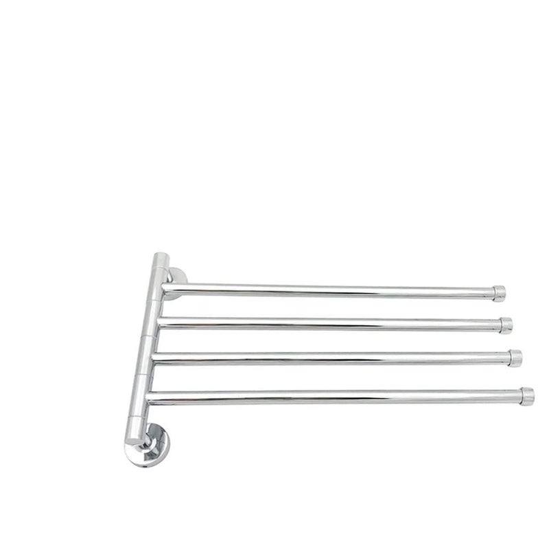 Stainless Steel Swivel Towel Rack Holder Space Saving For Bathroom Kitchen Silver - Image 2