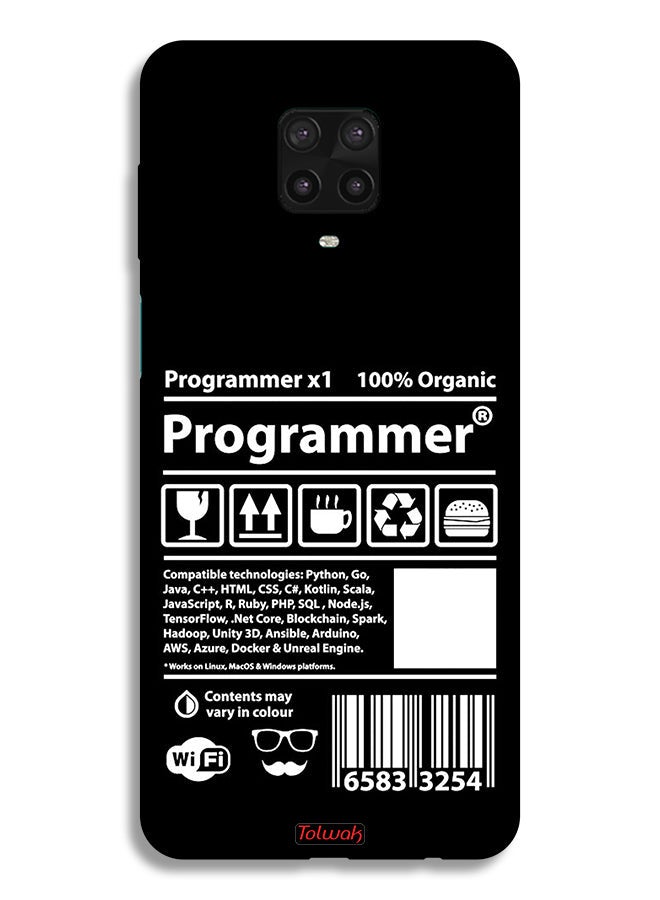 Tolwak Xiaomi Redmi Note 9S Protective Case Cover Programmer Sticker - Image 2