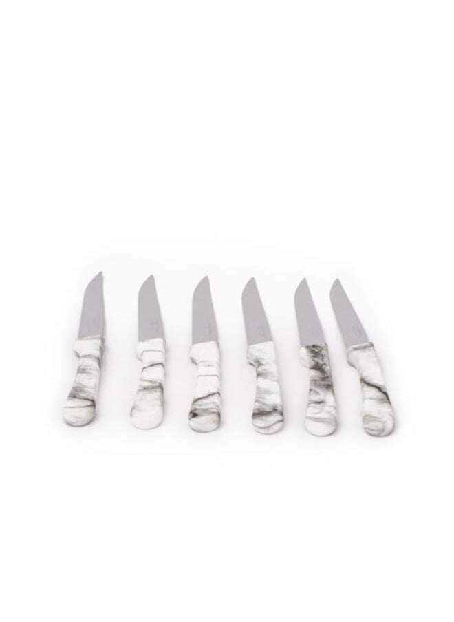 Alsaif Gallery A Set Of  With A White Marble Handle 6 Pieces  - Image 1