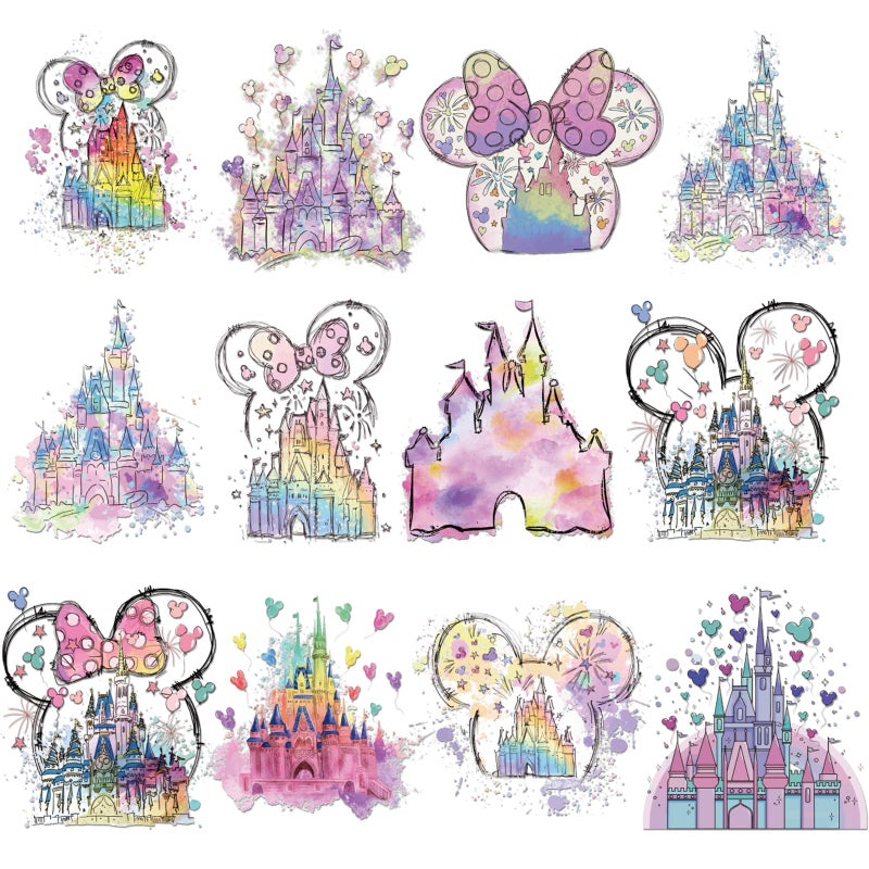 RiVolTa Castle Cruise Door Magnets - 12 Pcs Cute Mouse Ship Cabin Decorations Glitter Magic Magnetic Stickers Anchor Stateroom Decals Fridge Refrigerator Car Accessories Carnival Party Holiday Decor - Image 1