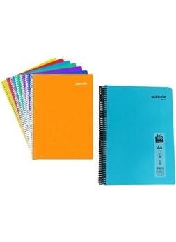Mynote Separated Notebook Separated Notebook 4+1 (4 Squared, 1 Lined) A4 - 150 Sheet - Spiral Plastic Cover 