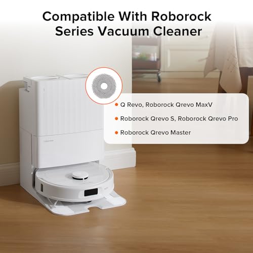 roborock 4 Pack Microfiber Mop Cloths for Q Revo, Qrevo MaxV, Qrevo S, Qrevo Pro, Qrevo Slim Qrevo S5V Robot Vacuum Cleaner, Mop Pad Replacement Accessories - Image 2