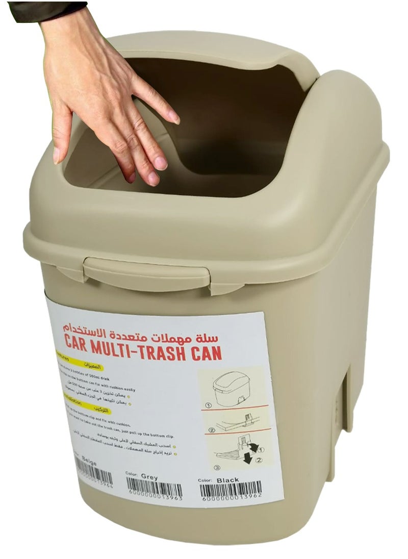 Multi Trash Bin Garbage Bin Car Trash Storage Container 500ml Fix With Cushion Easily AC-488