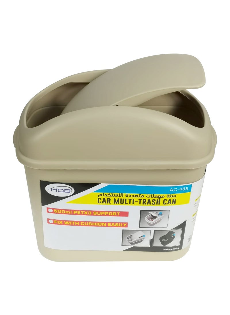 Multi Trash Bin Garbage Bin Car Trash Storage Container 500ml Fix With Cushion Easily AC-488