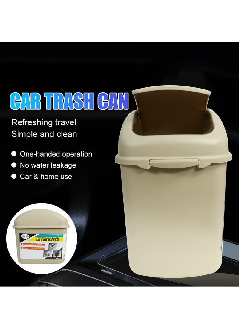 Multi Trash Bin Garbage Bin Car Trash Storage Container 500ml Fix With Cushion Easily AC-488