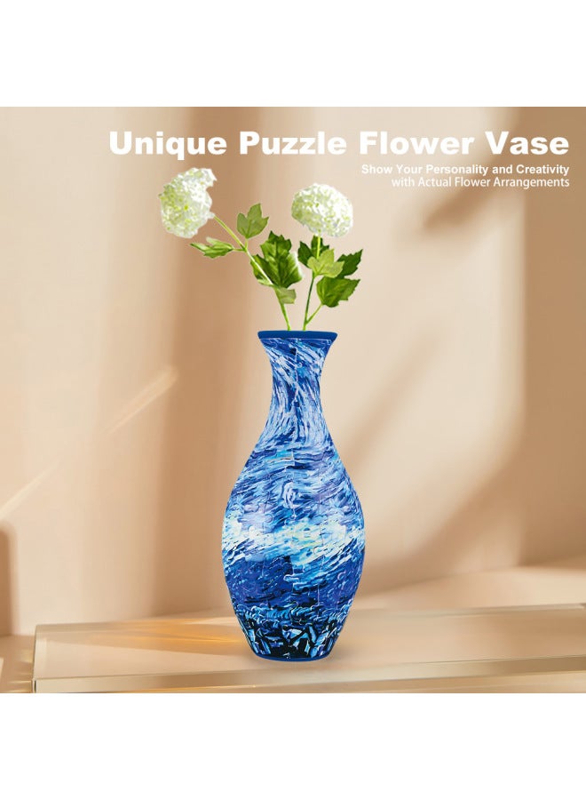Beauenty 3D Puzzle Vase DIY Living Room Ornaments Flower Arrangement Home Decoration Children's Birthday Gift Toys Cross Border-Color:Spring  - Image 4