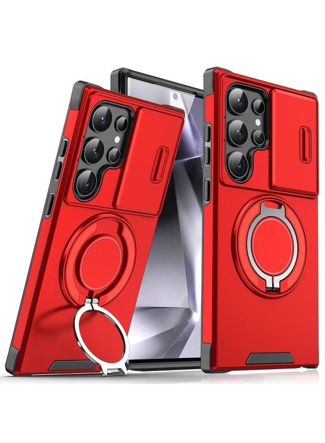 erorex Case For Samsung Galaxy S25 Ultra 5G Sliding Camshield Ring Holder Phone Case - Image 1