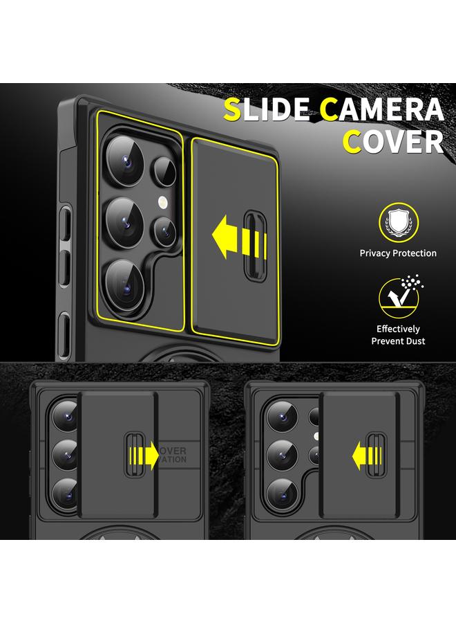 erorex Case For Samsung Galaxy S25 Ultra 5G Sliding Camshield Ring Holder Phone Case - Image 5